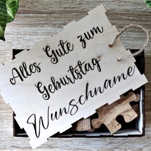 Personalisiertes Puzzle mit Geschenkbox