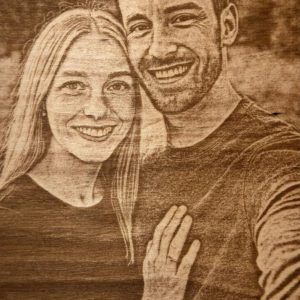 A4 Lasergraviertes Bild aus Holz