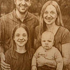 A5 Lasergraviertes Bild aus Holz