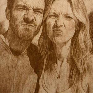 A3 Lasergraviertes Bild aus Holz